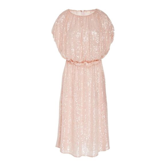 NWT Adam Lippes Womens Pink Sleeveless Below The Knee Fit + Flare Dress 6